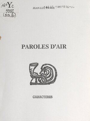 cover image of Paroles d'air